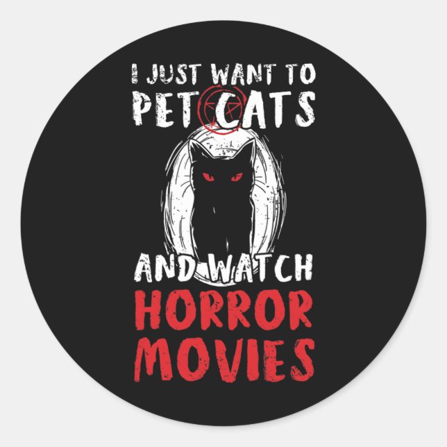 Sticker Rond Halloween Horror Movie Design Pour Un Ventilateur  (Devant)