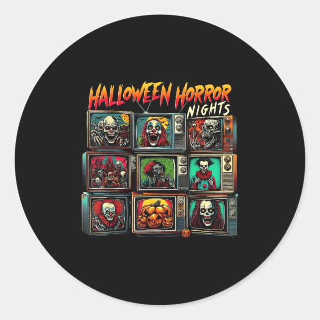 Sticker Rond Halloween Horror Nights Y Movie  (Devant)