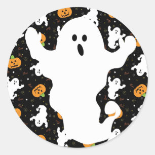 Sticker Rond Halloween huent l'autocollant