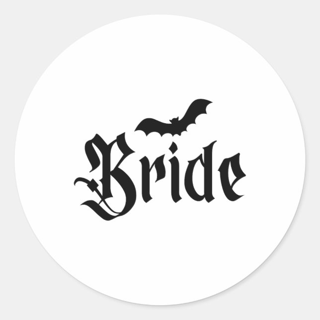 Sticker Rond Halloween Mariage Éffrayant mariée mariée Couple M (Devant)