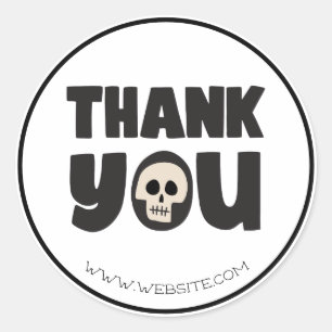 Sticker Rond Halloween Merci avec le site web