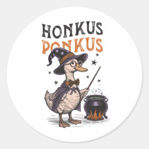 Sticker Rond Halloween Mother Goose