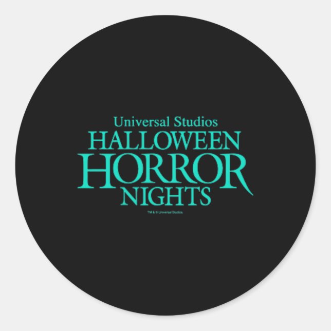 Sticker Rond Halloween nuits d'horreur HHN Monstres universels  (Devant)