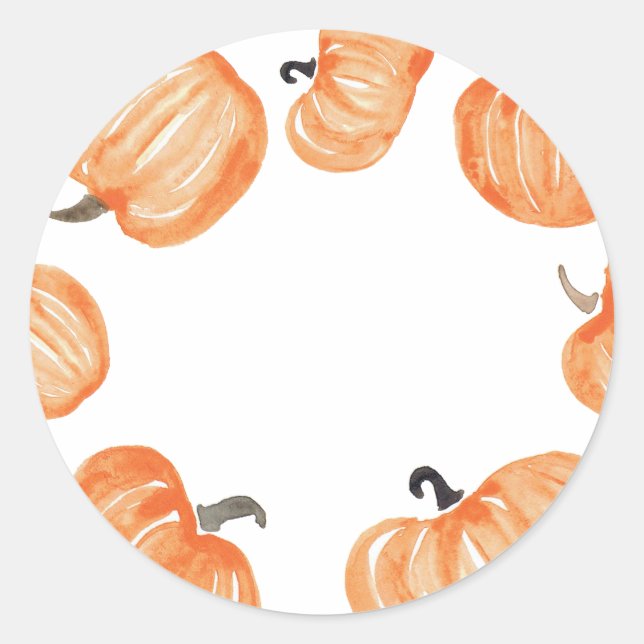 Sticker Rond Halloween orange vierge citrouille (Devant)