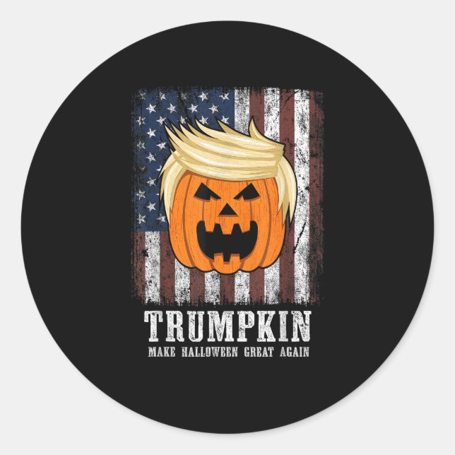 Sticker Rond Halloween patriotique de Trumpkin (Devant)