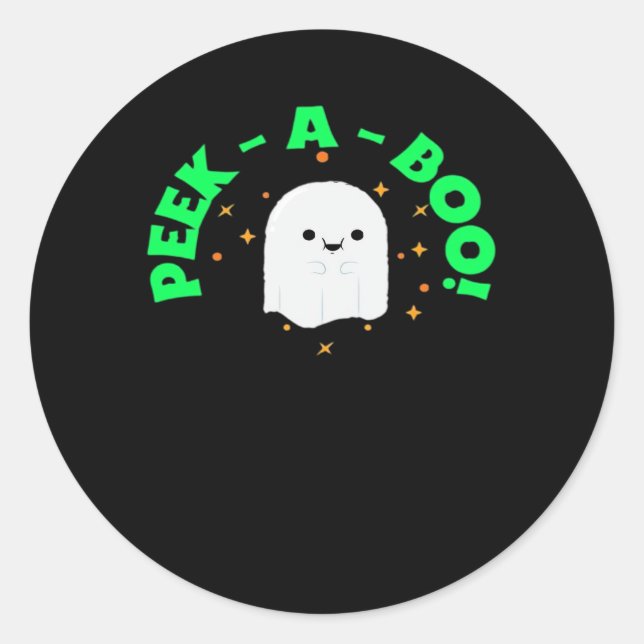 Sticker Rond Halloween - Peekabo (Devant)