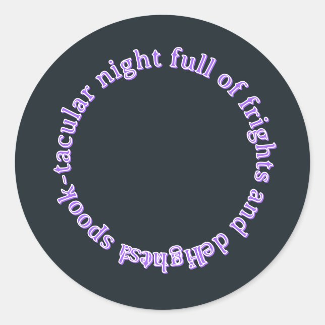 Sticker Rond Halloween Postcard (Devant)