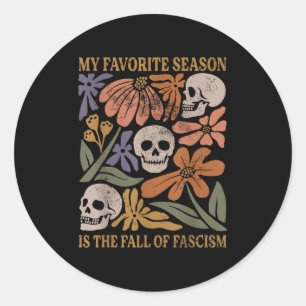 Sticker Rond Halloween Rétro Ma Saison Préférée Est La Chute De