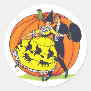 Sticker Rond Hallowe'en Salutations