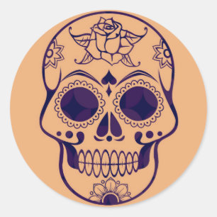 Sticker rond Halloween Skull Classic