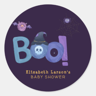 Sticker Rond Halloween Soirée à thème Baby shower
