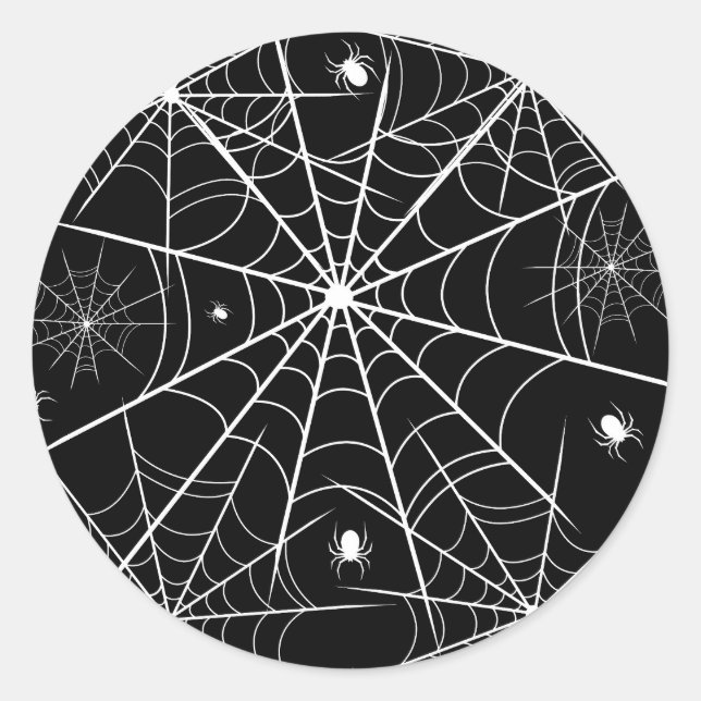 Sticker Rond Halloween Spider Web (Devant)