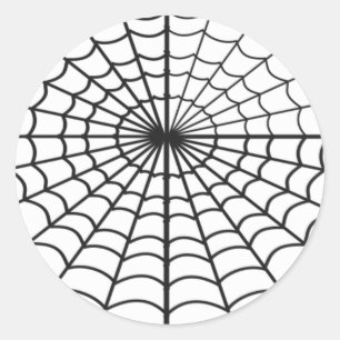 Sticker Rond Halloween Spider Web Fun Kid amical