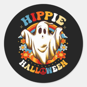 Sticker Rond Halloween Super Halloween Floral Vintage
