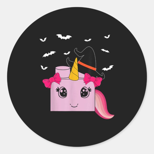 Sticker Rond Halloween Unicorn Master Builder Blocks Bâtiment K (Devant)