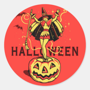 Sticker Rond Halloween (vintage)