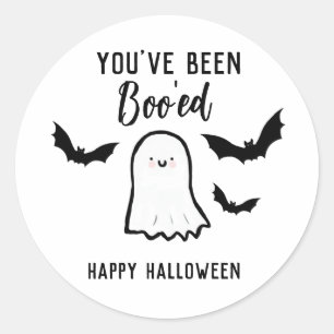 Sticker Rond Halloween vous avez été booed