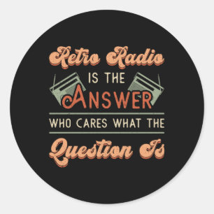 Sticker Rond HAM Radio Opérateur Antenne Fréquence Amateur Cade