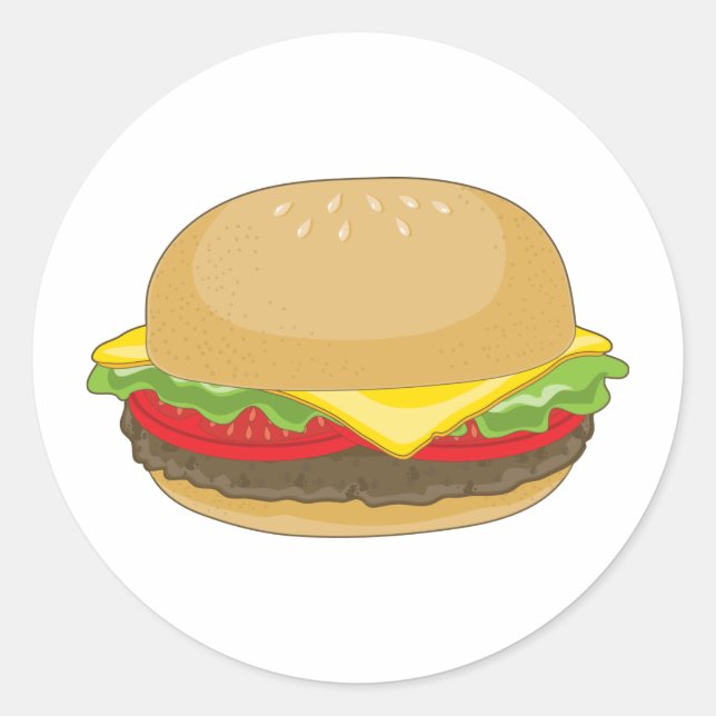 Sticker Rond Hamburger (Devant)
