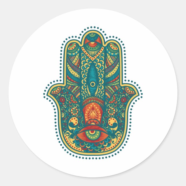 Sticker Rond Hamsa (Devant)