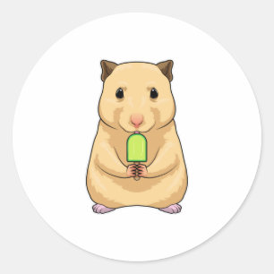 Sticker Rond Hamster Popsicle