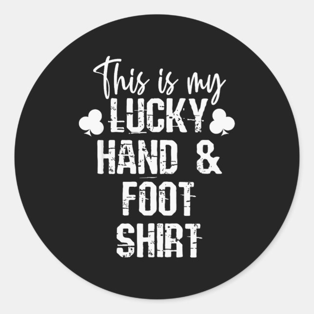 Sticker Rond Hand And Foot Card Game Player Gift Funny Sharks C (Devant)