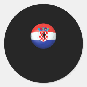 Sticker Rond Handball - Chemise du Tournoi du Drapeau de Croati