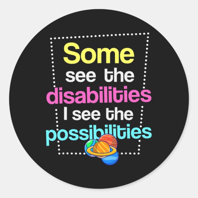 Sticker Rond Handicap 1 Sensibilisation (Devant)