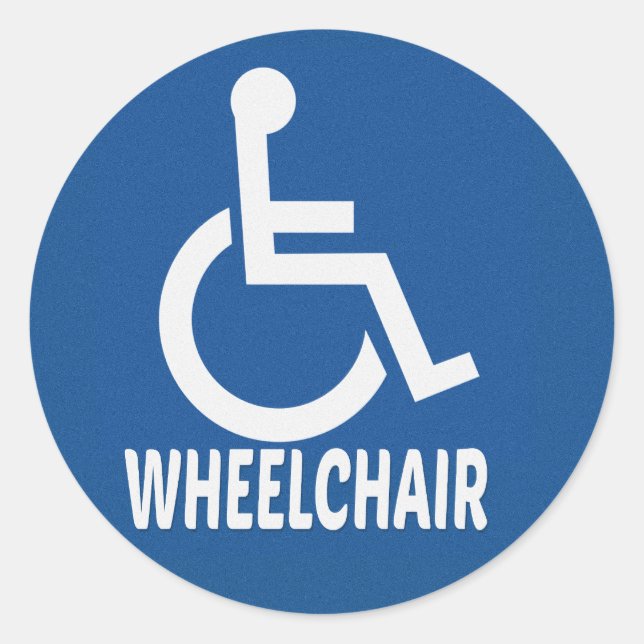 Sticker Rond Handicap Fauteuil roulant (Devant)