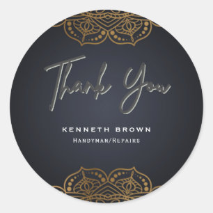 Sticker Rond Handyman Repères Black Gold