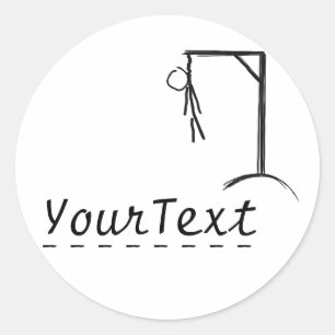 Sticker Rond hangman personnalisable avec un mot de votre choix