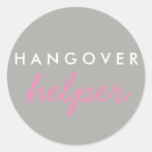 Sticker Rond Hangover Helper Mariage Bachelorette Favoriser Sti