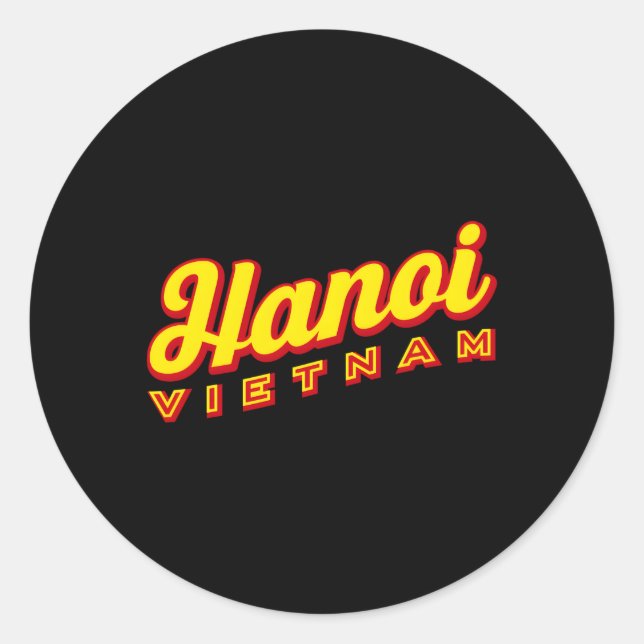 Sticker Rond Hanoi Vietnam (Devant)