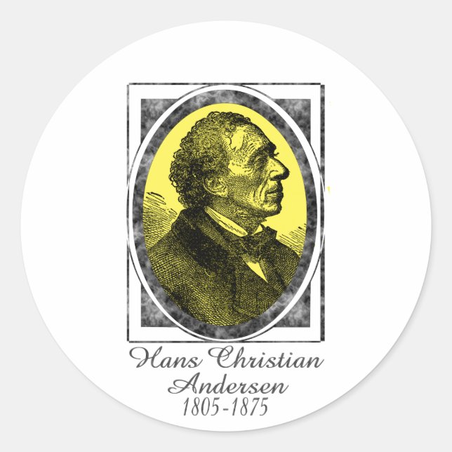 Sticker Rond Hans Christian Andersen (Devant)