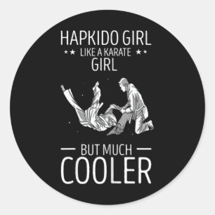 Sticker Rond Hapkido Jette Comme Une Fille Karaté Martial Corée