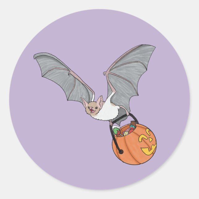 Sticker Rond Happy Bat (Devant)