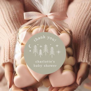 Sticker Rond Happy Camper Merci