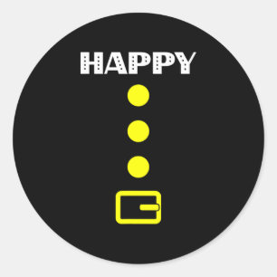 Sticker Rond Happy Costume nain - Halloween Idée cadeau Cranber