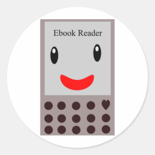Sticker Rond Happy Ebook Reader 1