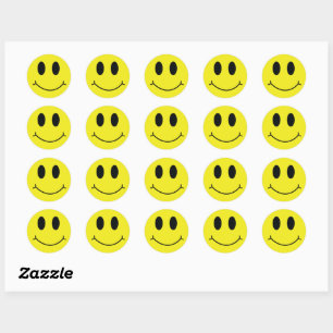 Sticker Rond Happy Face Classic
