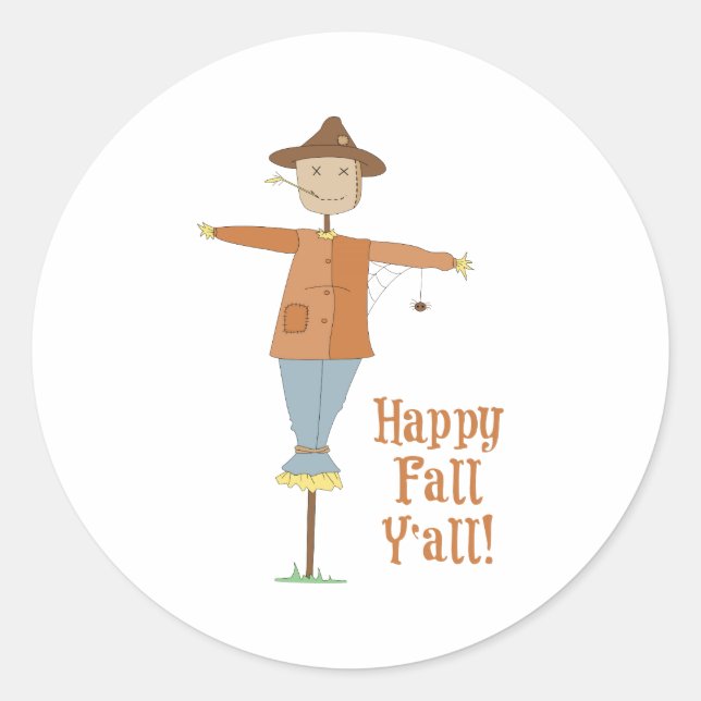 Sticker Rond Happy Fall (Devant)