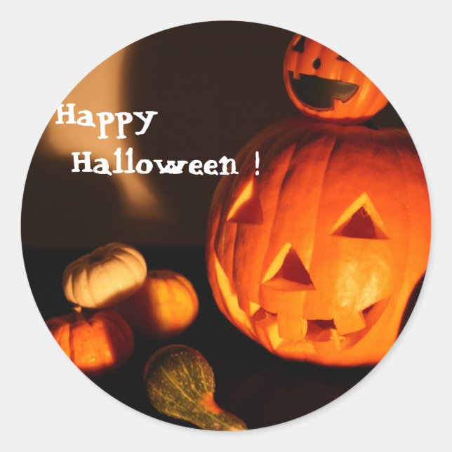 Sticker Rond Happy Halloween ! (Devant)
