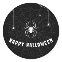 Happy Halloween gothique Scary Black Spider Web