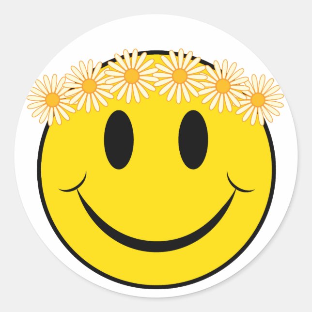 Sticker Rond Happy Happy Face (Devant)