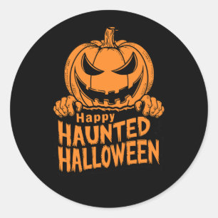 Sticker Rond Happy Haunween
