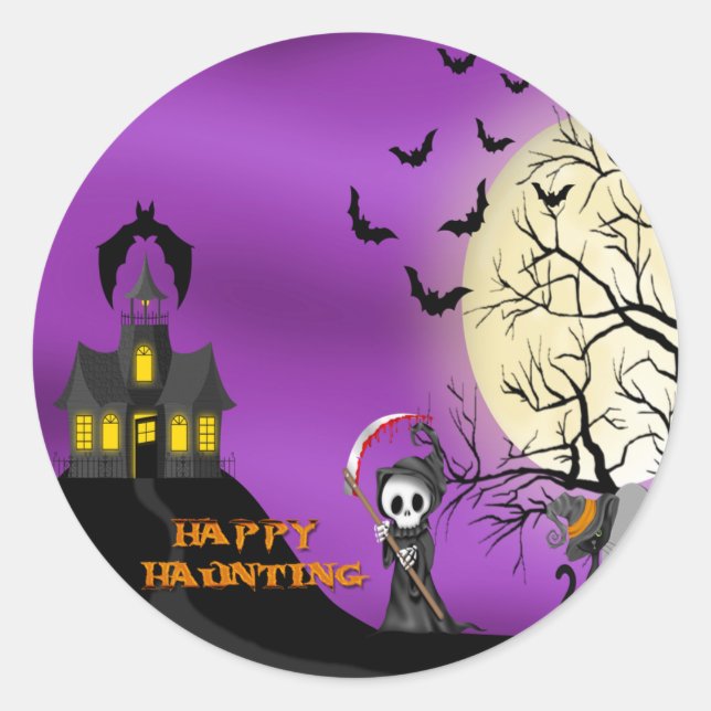 Sticker Rond Happy Hauny Enveloppe Seals (Devant)