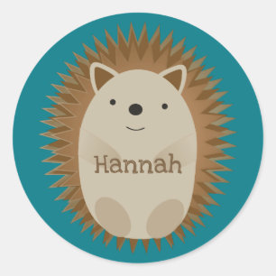 Sticker Rond Happy Hedgehog