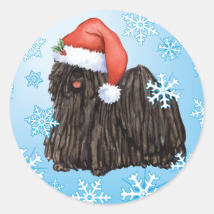 Sticker Rond Happy Howlidays Puli