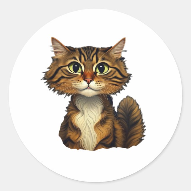 Sticker Rond Happy Kitty (Devant)