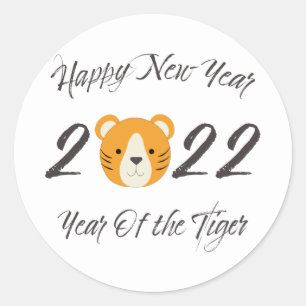 Sticker Rond Happy New Year 2022